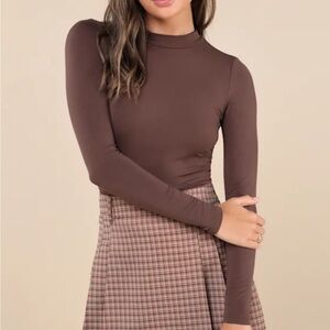 Lulu's Brown Long Sleeve Top